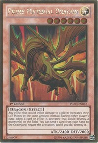 Prime Material Dragon [PGLD-EN065] Gold Rare | Nerdhalla Games