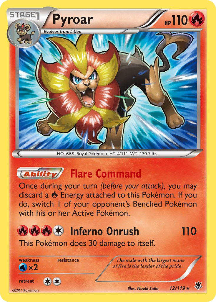 Pyroar (12/119) (Theme Deck Exclusive) [XY: Phantom Forces] | Nerdhalla Games