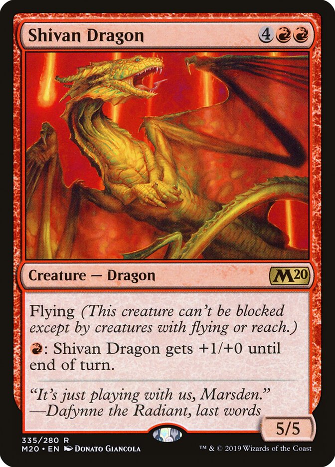 Shivan Dragon [Core Set 2020] | Nerdhalla Games