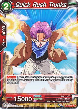 Quick Rush Trunks [BT3-011] | Nerdhalla Games