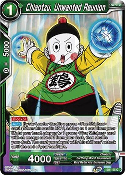 Chiaotzu, Unwanted Reunion (EB1-28) [Battle Evolution Booster] | Nerdhalla Games