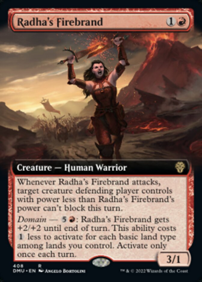 Radha's Firebrand (Extended Art) [Dominaria United] | Nerdhalla Games