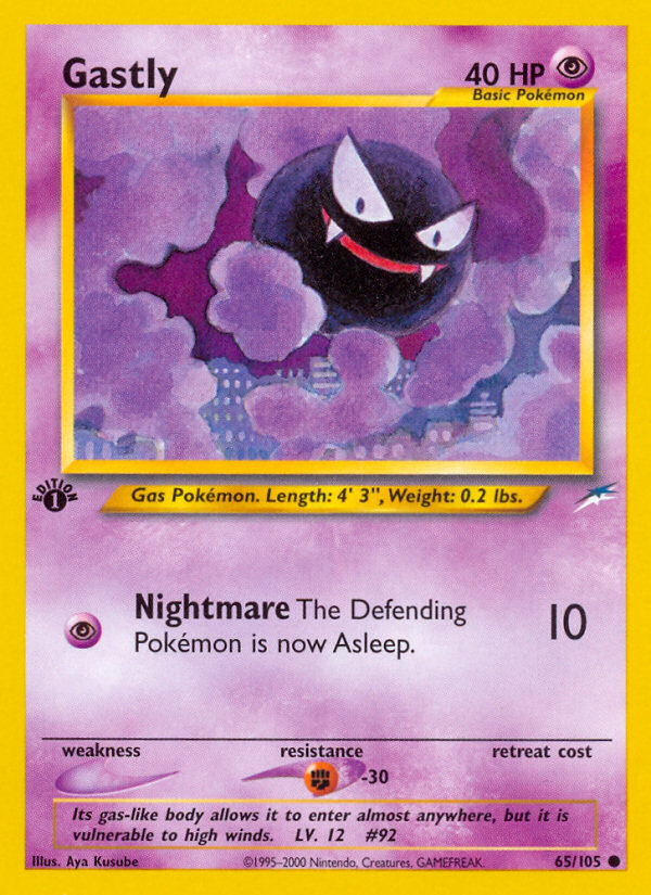 Gastly (65/105) [Neo Destiny 1st Edition] | Nerdhalla Games