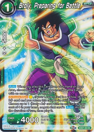 Broly, Preparing for Battle [EX07-06] | Nerdhalla Games