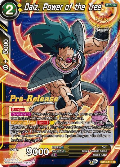 Daiz, Power of the Tree (BT15-110) [Saiyan Showdown Prerelease Promos] | Nerdhalla Games