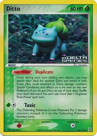 Ditto (36/113) (Stamped) [EX: Delta Species] | Nerdhalla Games