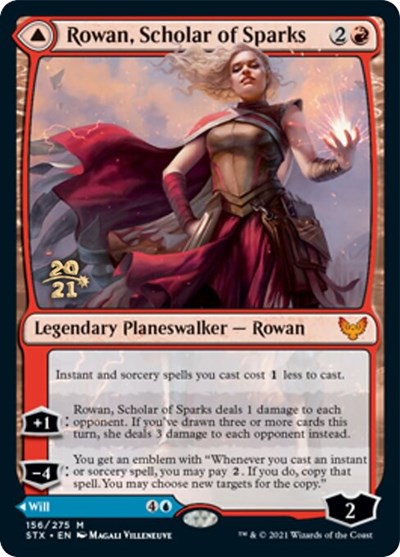 Rowan, Scholar of Sparks // Will, Scholar of Frost [Strixhaven: School of Mages Prerelease Promos] | Nerdhalla Games