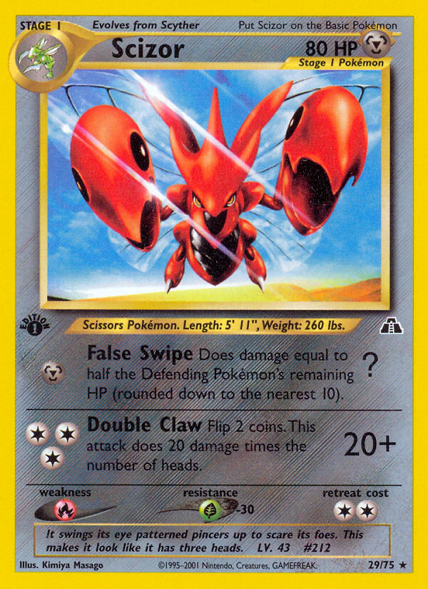 Scizor (29/75) [Neo Discovery 1st Edition] | Nerdhalla Games