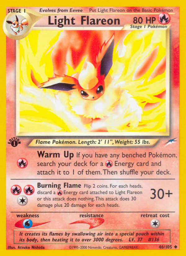 Light Flareon (46/105) [Neo Destiny 1st Edition] | Nerdhalla Games