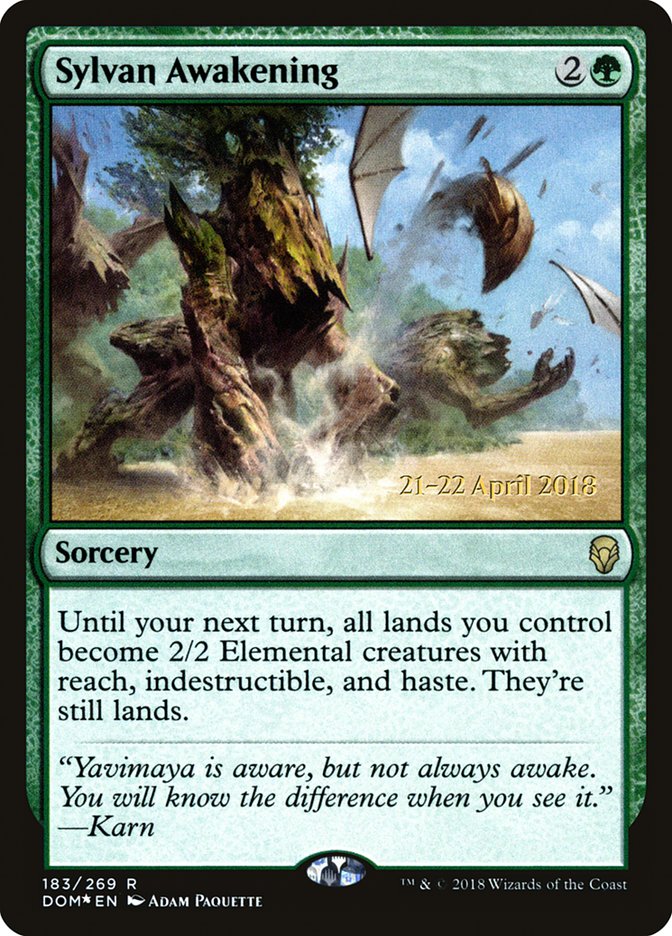 Sylvan Awakening  [Dominaria Prerelease Promos] | Nerdhalla Games