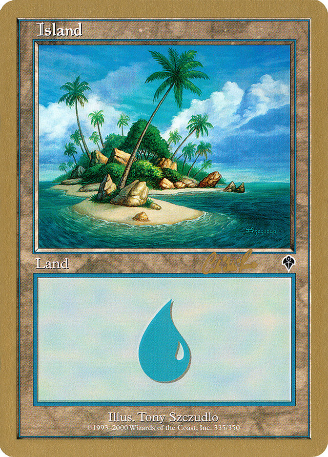 Island (cr335a) (Carlos Romao) [World Championship Decks 2002] | Nerdhalla Games