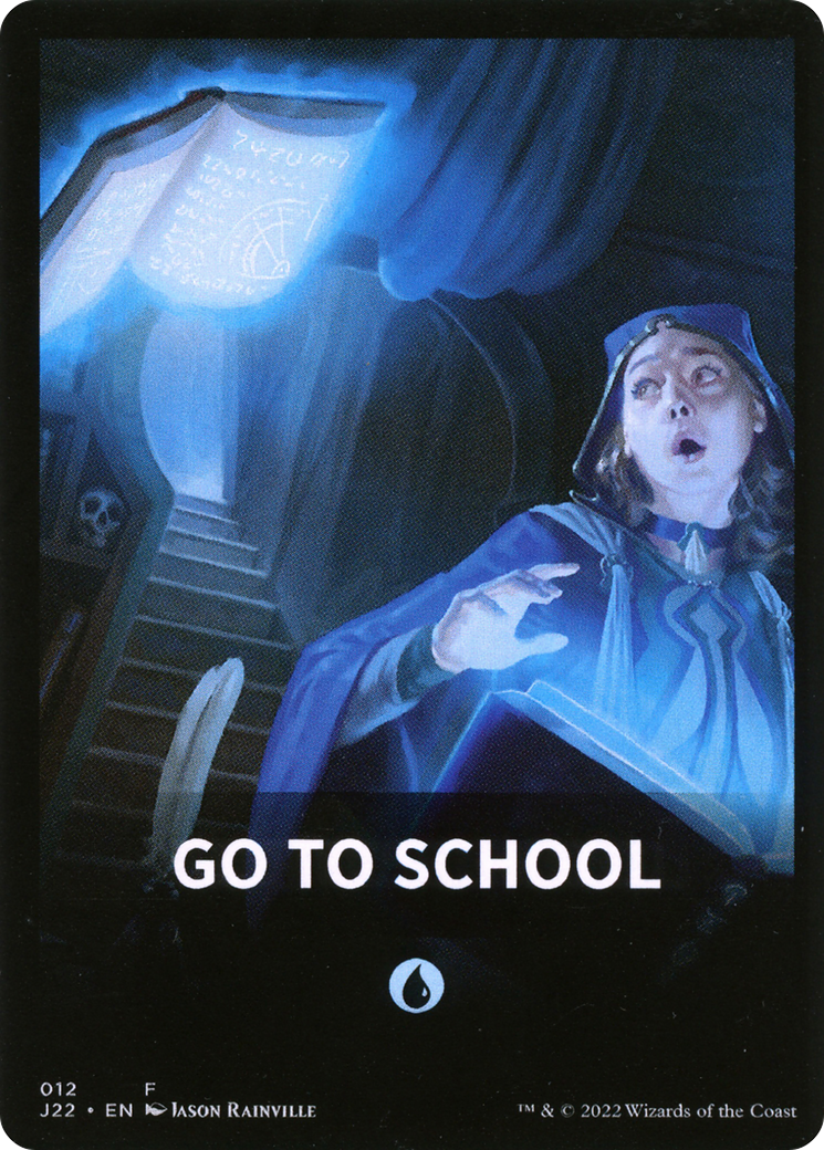 Go to School Theme Card [Jumpstart 2022 Front Cards] | Nerdhalla Games