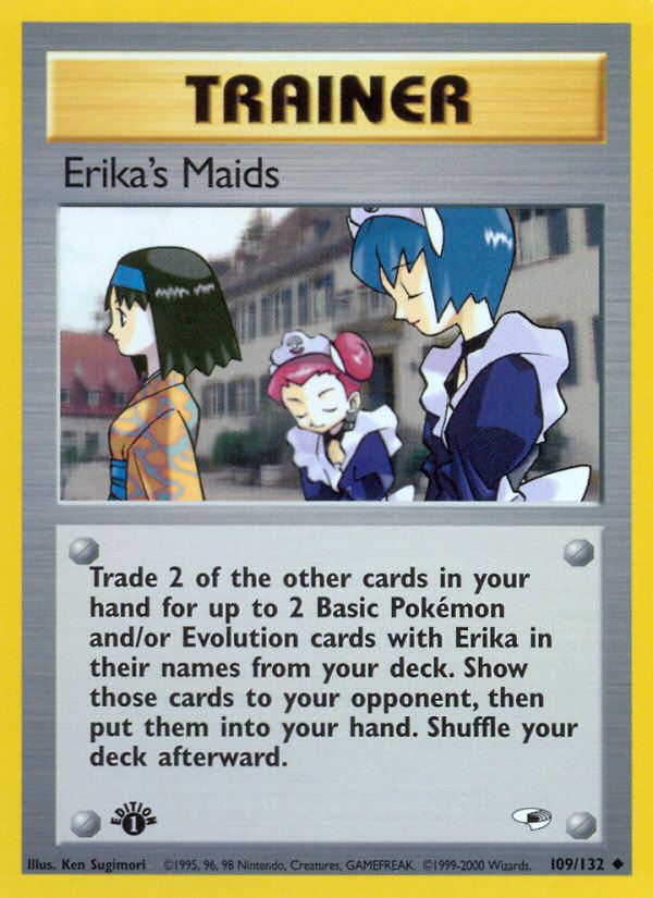 Erika's Maids (109/132) [Gym Heroes 1st Edition] | Nerdhalla Games