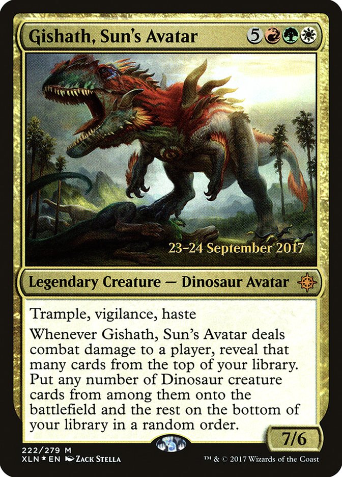 Gishath, Sun's Avatar  [Ixalan Prerelease Promos] | Nerdhalla Games