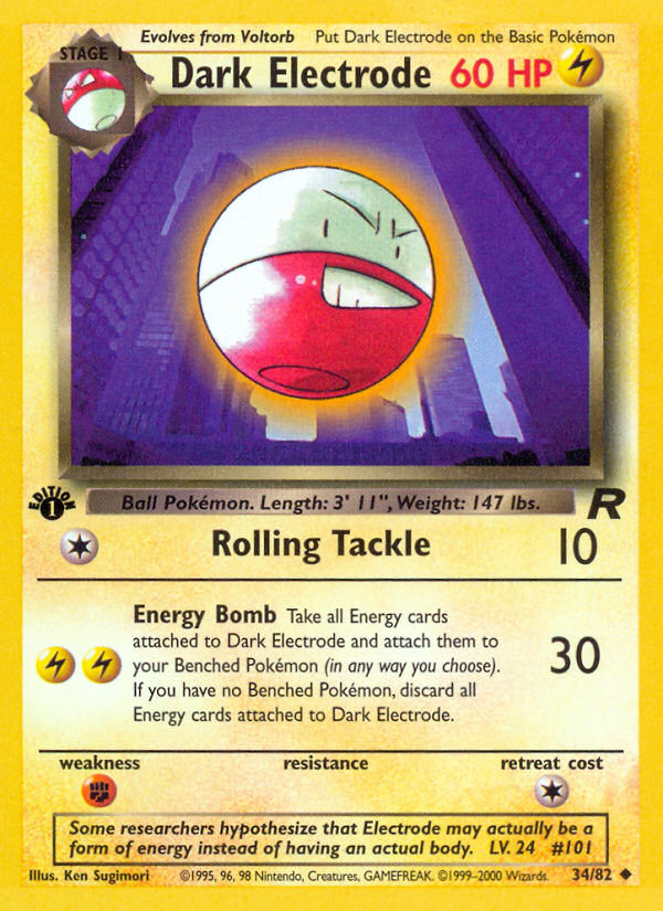 Dark Electrode (34/82) [Team Rocket 1st Edition] | Nerdhalla Games