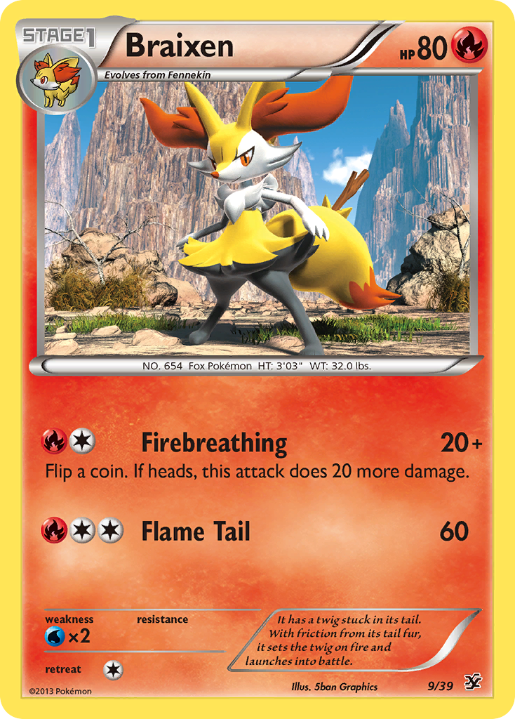 Braixen (9/39) [XY: Kalos Starter Set] | Nerdhalla Games