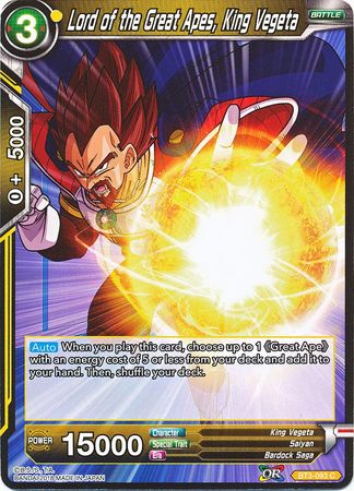 Lord of the Great Apes, King Vegeta [BT3-093] | Nerdhalla Games