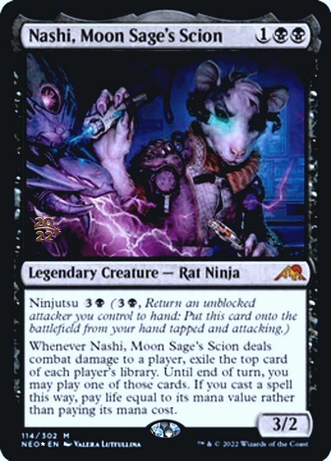 Nashi, Moon Sage's Scion [Kamigawa: Neon Dynasty Prerelease Promos] | Nerdhalla Games