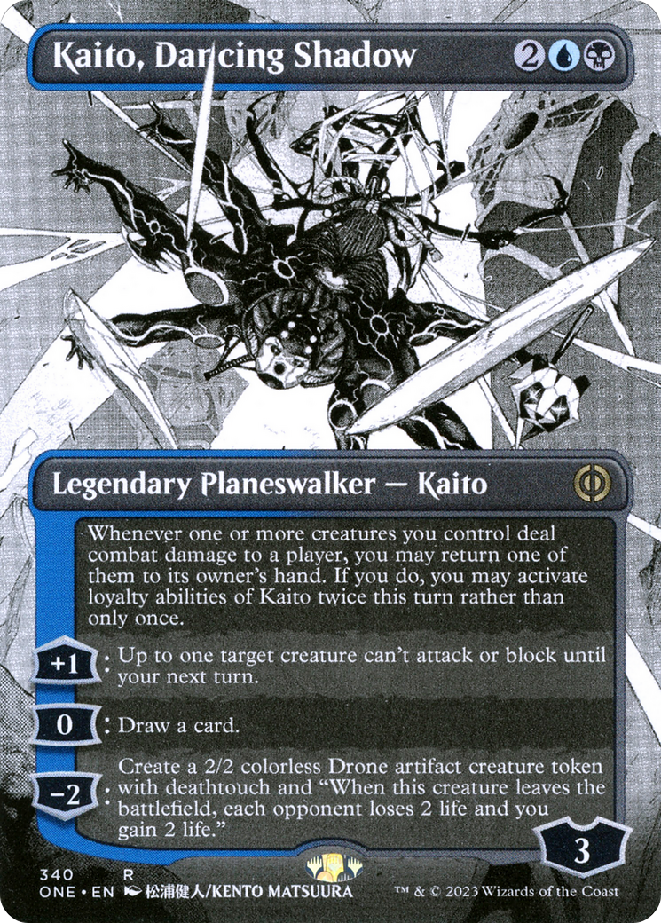 Kaito, Dancing Shadow (Borderless Manga) [Phyrexia: All Will Be One] | Nerdhalla Games