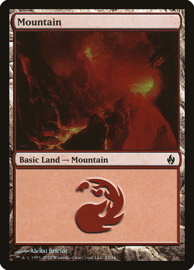 Mountain (33) [Premium Deck Series: Fire and Lightning] | Nerdhalla Games