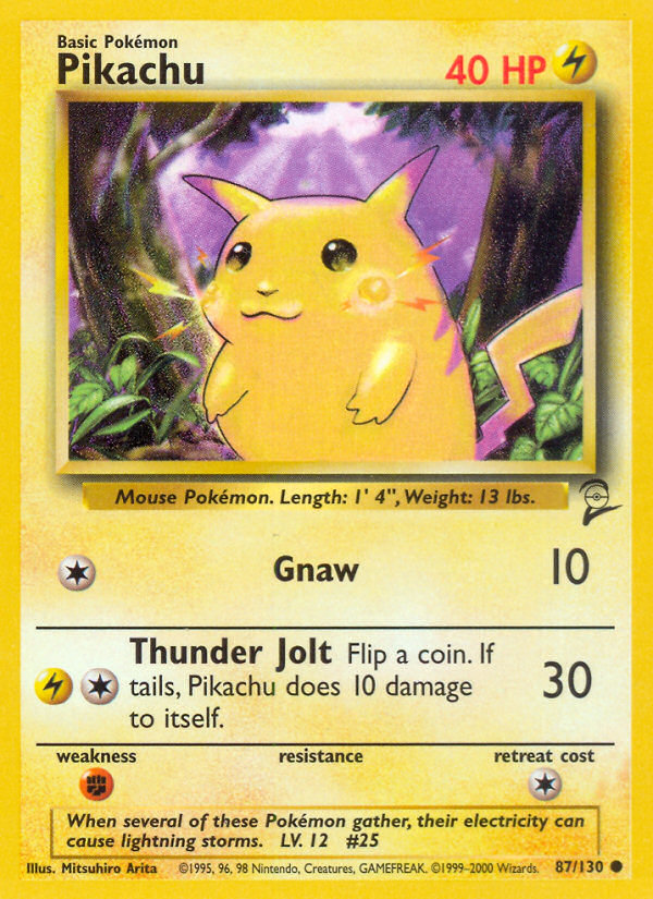 Pikachu (87/130) [Base Set 2] | Nerdhalla Games