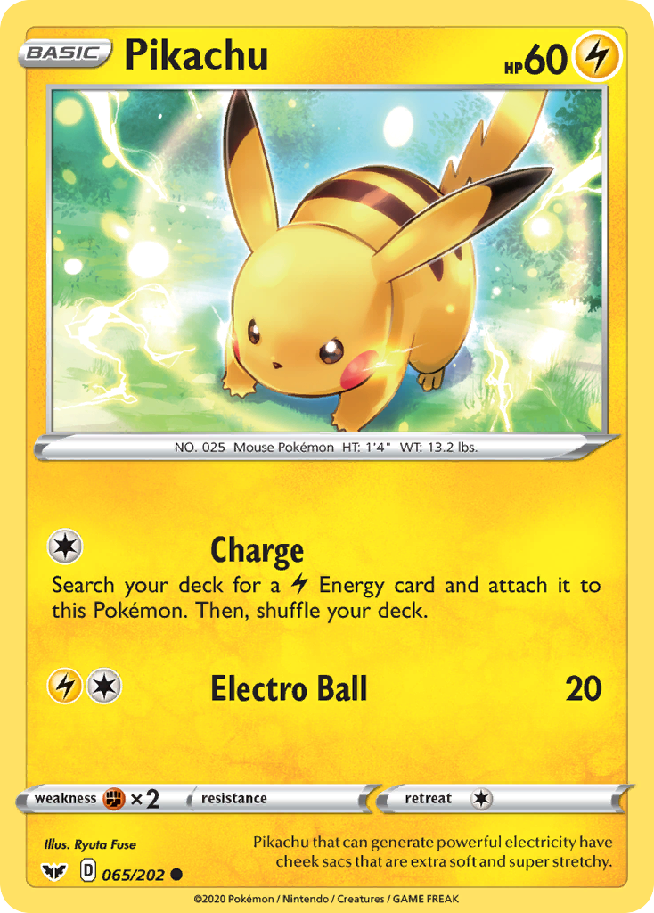 Pikachu (065/202) [Sword & Shield: Base Set] | Nerdhalla Games