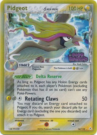 Pidgeot (14/110) (Delta Species) (Stamped) [EX: Holon Phantoms] | Nerdhalla Games