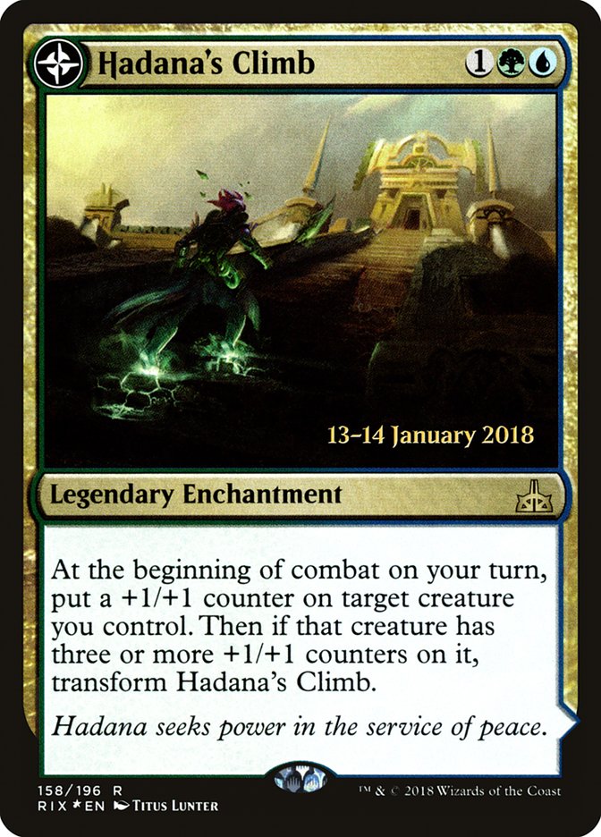 Hadana's Climb // Winged Temple of Orazca [Rivals of Ixalan Prerelease Promos] | Nerdhalla Games