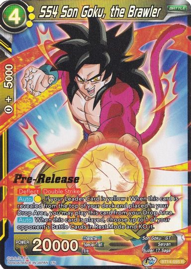 SS4 Son Goku, the Brawler (BT14-095) [Cross Spirits Prerelease Promos] | Nerdhalla Games