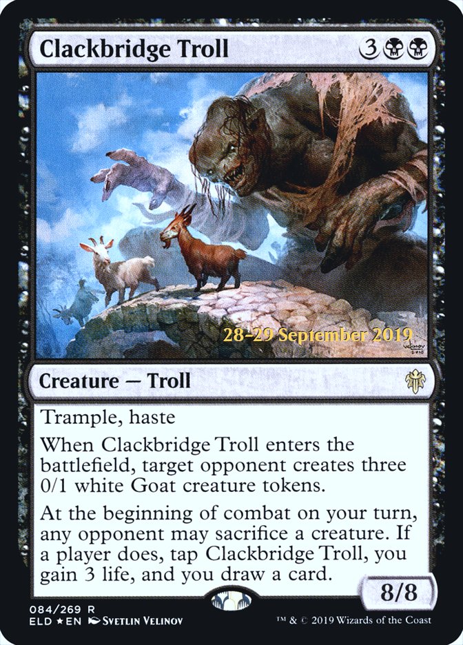 Clackbridge Troll  [Throne of Eldraine Prerelease Promos] | Nerdhalla Games