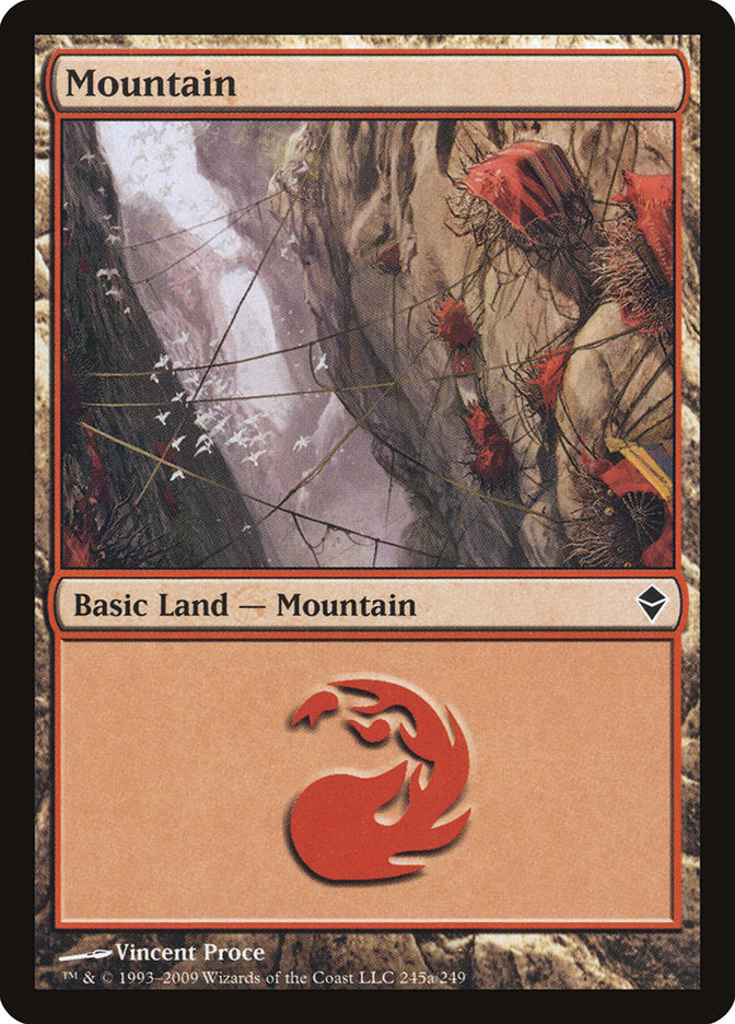 Mountain (245a) [Zendikar] | Nerdhalla Games