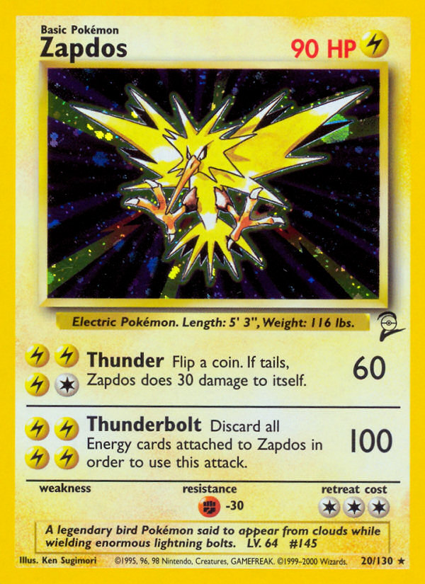 Zapdos (20/130) [Base Set 2] | Nerdhalla Games