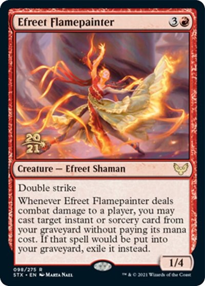 Efreet Flamepainter [Strixhaven: School of Mages Prerelease Promos] | Nerdhalla Games