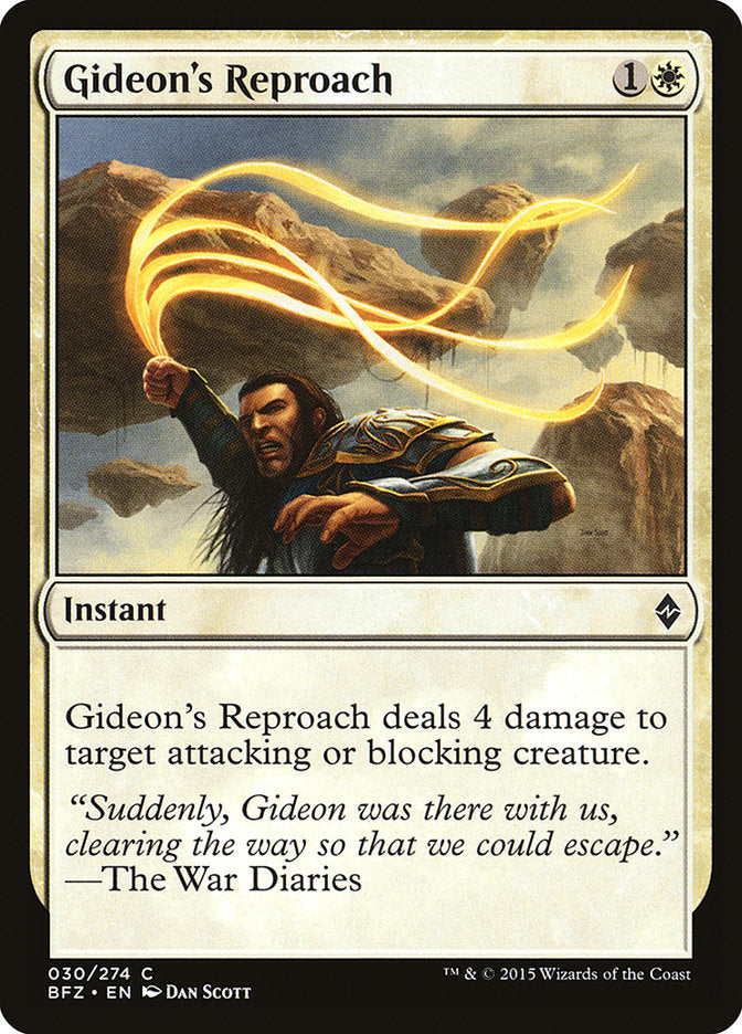 Gideon's Reproach [Battle for Zendikar] | Nerdhalla Games