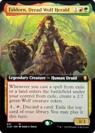 Faldorn, Dread Wolf Herald (Extended Art) [Commander Legends: Battle for Baldur's Gate] | Nerdhalla Games