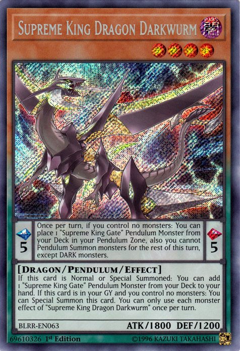 Supreme King Dragon Darkwurm [BLRR-EN063] Secret Rare | Nerdhalla Games