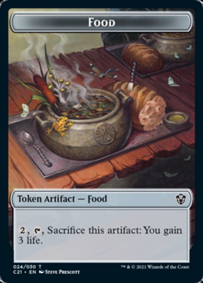 Food // Saproling Token [Commander 2021 Tokens] | Nerdhalla Games