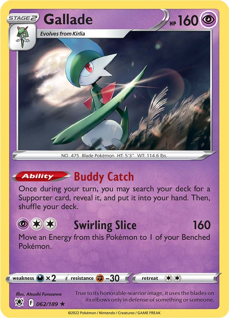 Gallade (062/189) [Sword & Shield: Astral Radiance] | Nerdhalla Games