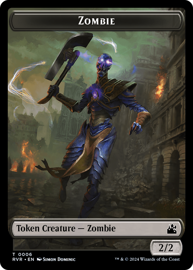 Goblin (0008) // Zombie Double-Sided Token [Ravnica Remastered Tokens] | Nerdhalla Games