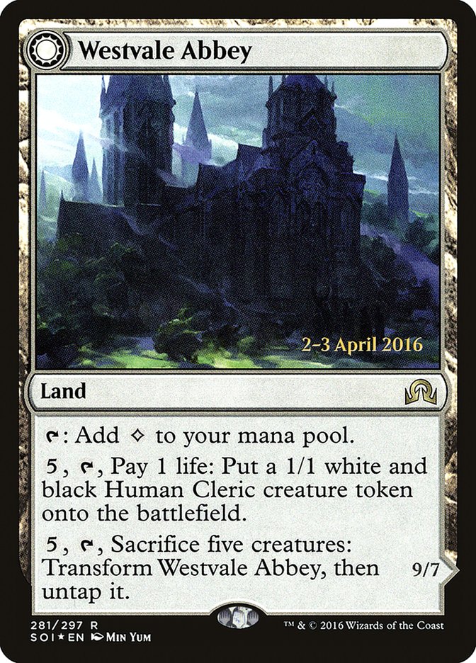 Westvale Abbey // Ormendahl, Profane Prince [Shadows over Innistrad Prerelease Promos] | Nerdhalla Games