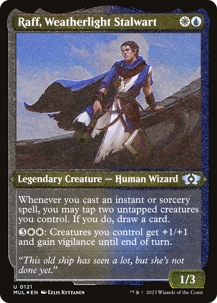 Raff, Weatherlight Stalwart (Foil Etched) [Multiverse Legends] | Nerdhalla Games