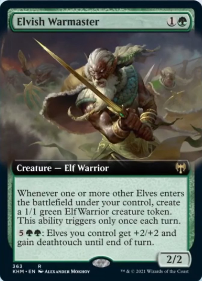 Elvish Warmaster (Extended Art) [Kaldheim] | Nerdhalla Games