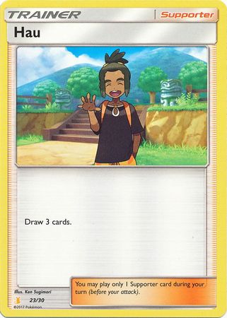 Hau (23/30) [Sun & Moon: Trainer Kit - Alolan Raichu] | Nerdhalla Games