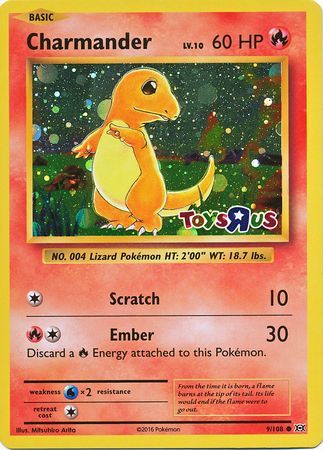 Charmander (9/108) (Toys R Us Promo) [XY: Evolutions] | Nerdhalla Games