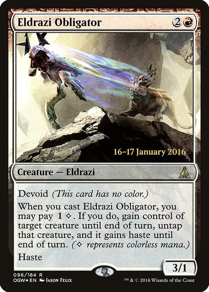 Eldrazi Obligator [Oath of the Gatewatch Prerelease Promos] | Nerdhalla Games