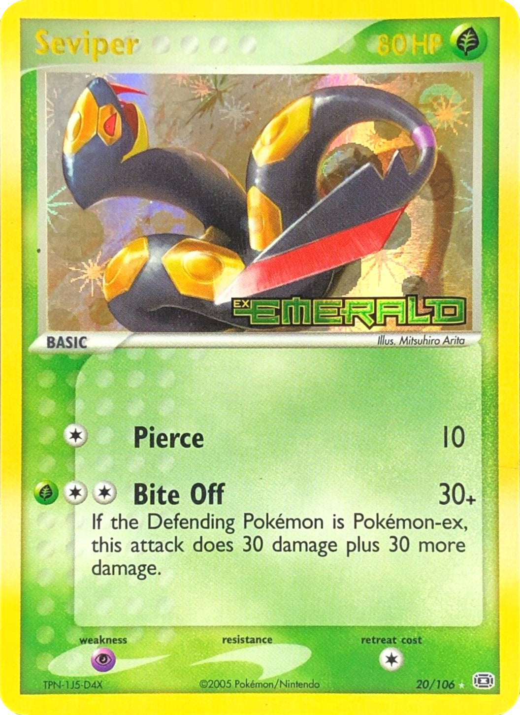 Seviper (20/106) (Stamped) [EX: Emerald] | Nerdhalla Games