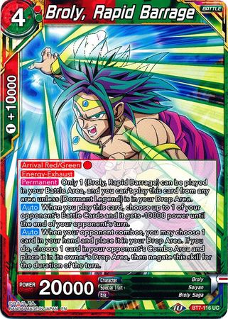 Broly, Rapid Barrage [BT7-116] | Nerdhalla Games