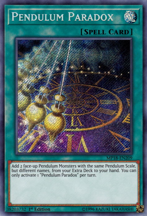 Pendulum Paradox [MP18-EN209] Secret Rare | Nerdhalla Games