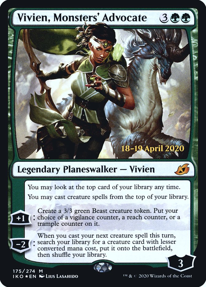 Vivien, Monsters' Advocate  [Ikoria: Lair of Behemoths Prerelease Promos] | Nerdhalla Games