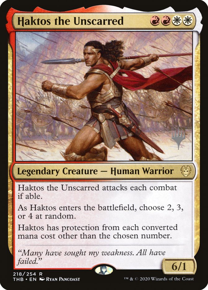 Haktos the Unscarred (Promo Pack) [Theros Beyond Death Promos] | Nerdhalla Games